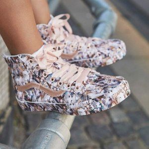 Vans Kids Shoes - Multicolor Pattern with Pink Accents